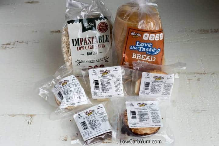low carb sweets, bread, and pasta from ThinSlim Foods 