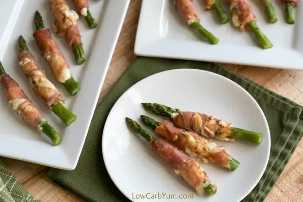 Prosciutto Wrapped Asparagus with Cream Cheese Low Carb Yum