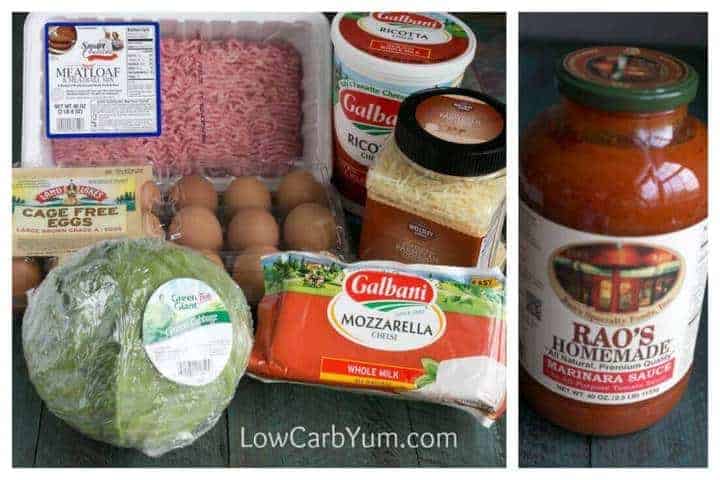 ingredients for cabbage lasagna