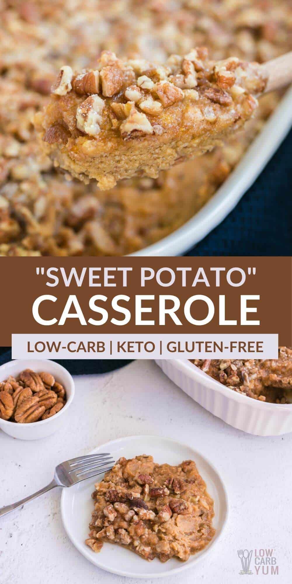 keto sweet potato casserole pinterest image