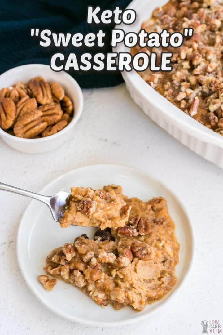 Healthy Keto Sweet Potato Casserole Recipe - Low Carb Yum