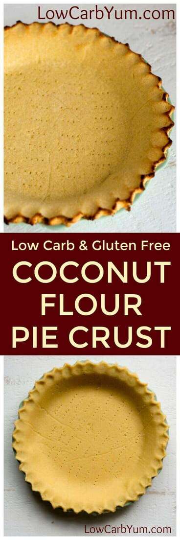 Want the perfect low carb pie crust that isn't made with almond flour? Give this simple coconut flour pie crust a try for both sweet and savory pies. #glutenfree #keto #lowcarb #ketorecipes #piecrust | LowCarbYum.com