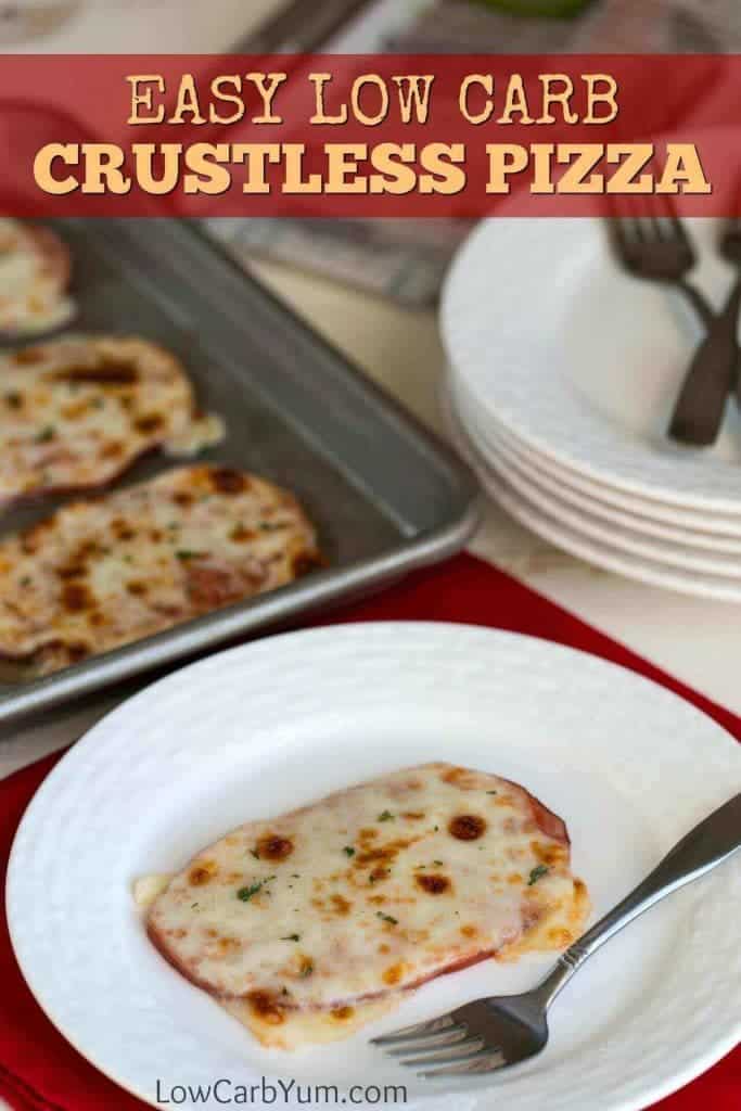 Crustless Pizza Low Carb Ham and Cheese Low Carb Yum