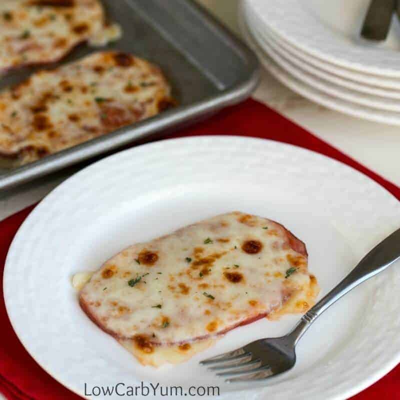 Crustless Pizza - Low Carb Ham and Cheese