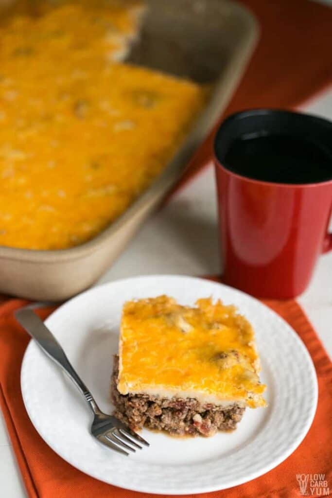Keto Mexican Casserole with Ground Beef - Low Carb Yum