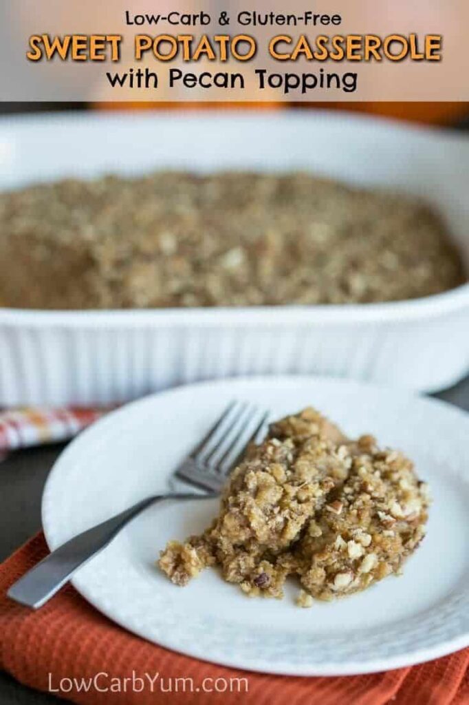 Mock Low Carb Sweet Potato Casserole with Pecans Low Carb Yum