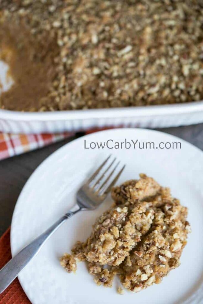 Mock Low Carb Sweet Potato Casserole with Pecans Low Carb Yum