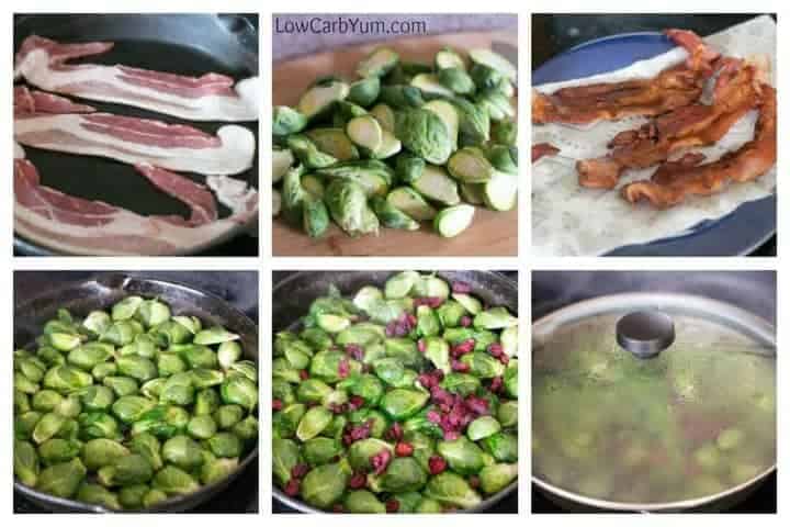 Pan Fried Brussels Sprouts with Bacon and Cranberries ...