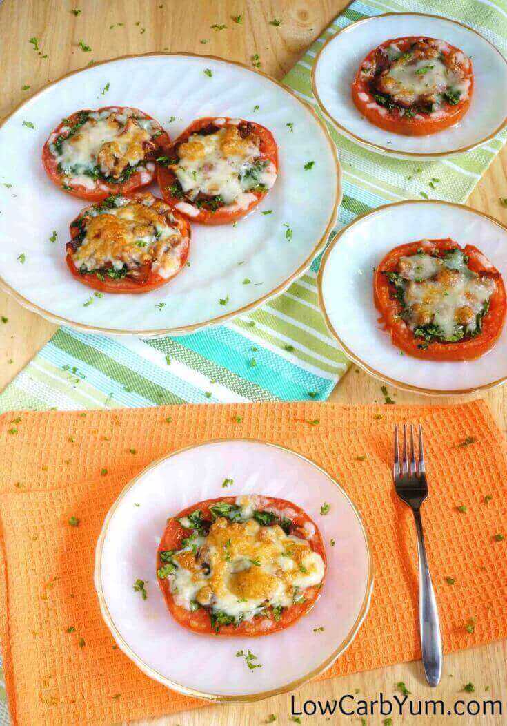 serving an easy tomato mozzarella appetizer