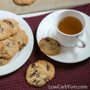 Almond flour cranberry walnut cookies