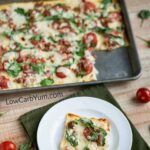 Easy low carb pizza crust with white sauce