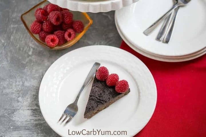 Low carb keto flourless chocolate cake