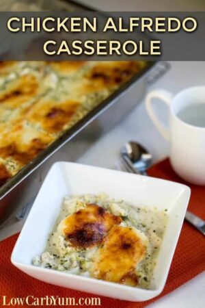 Chicken Alfredo Casserole with Broccoli - Low Carb Yum