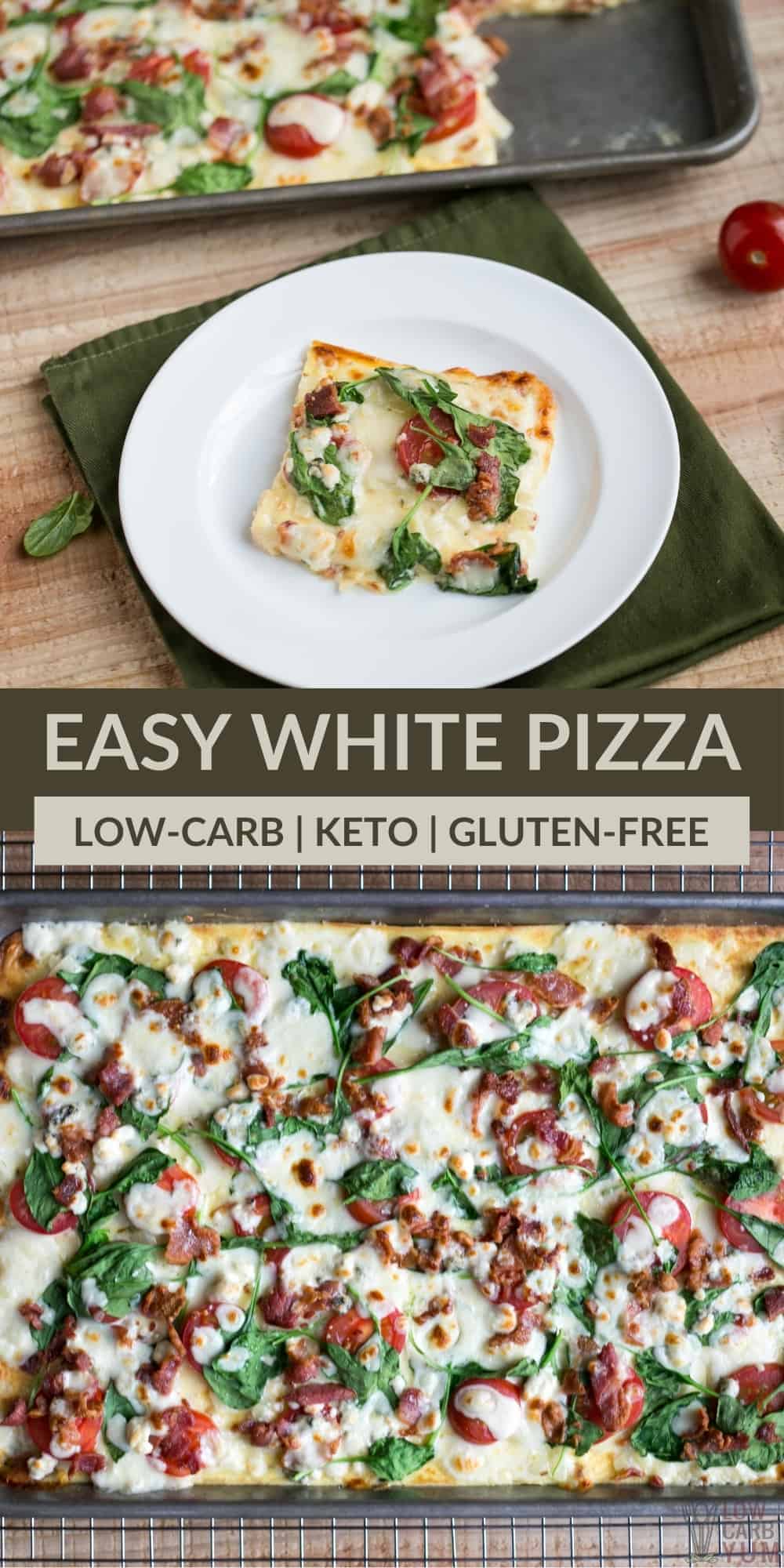easy keto white sheet pizza pinterest image