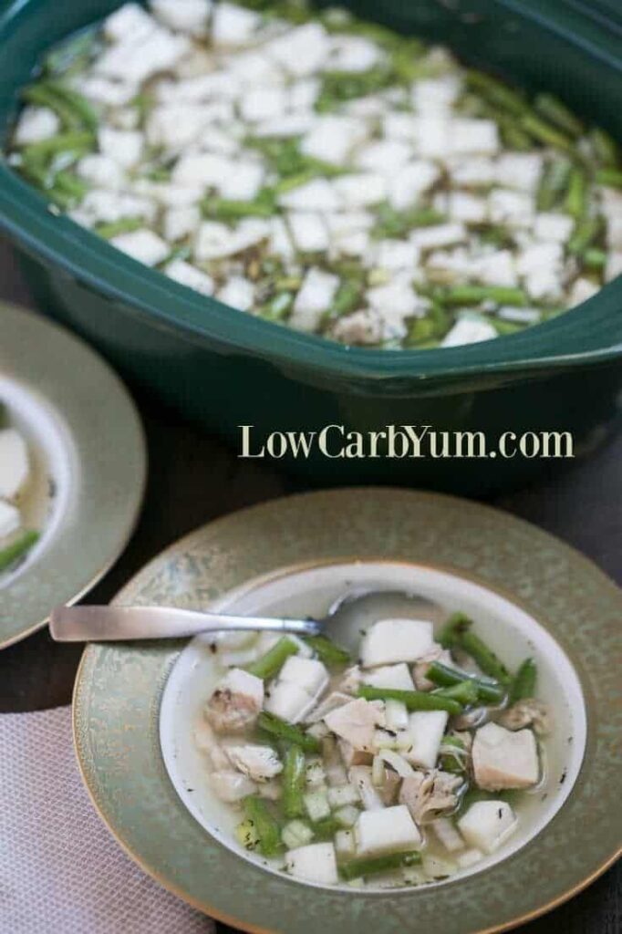 Leftover Turkey Stew in the Slow Cooker Crock Pot Low Carb Yum