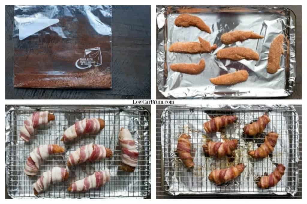 Oven Baked Bacon Wrapped Chicken Tenders Low Carb Yum