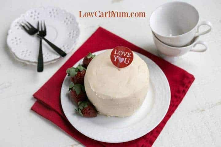 Strawberry coconut flour mug cake