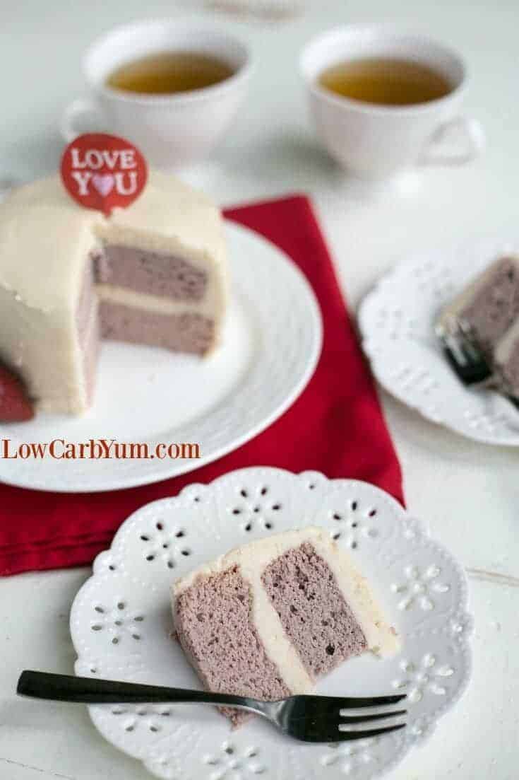 Strawberry coconut flour mug cake