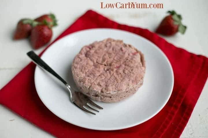 paleo mug cake on plate