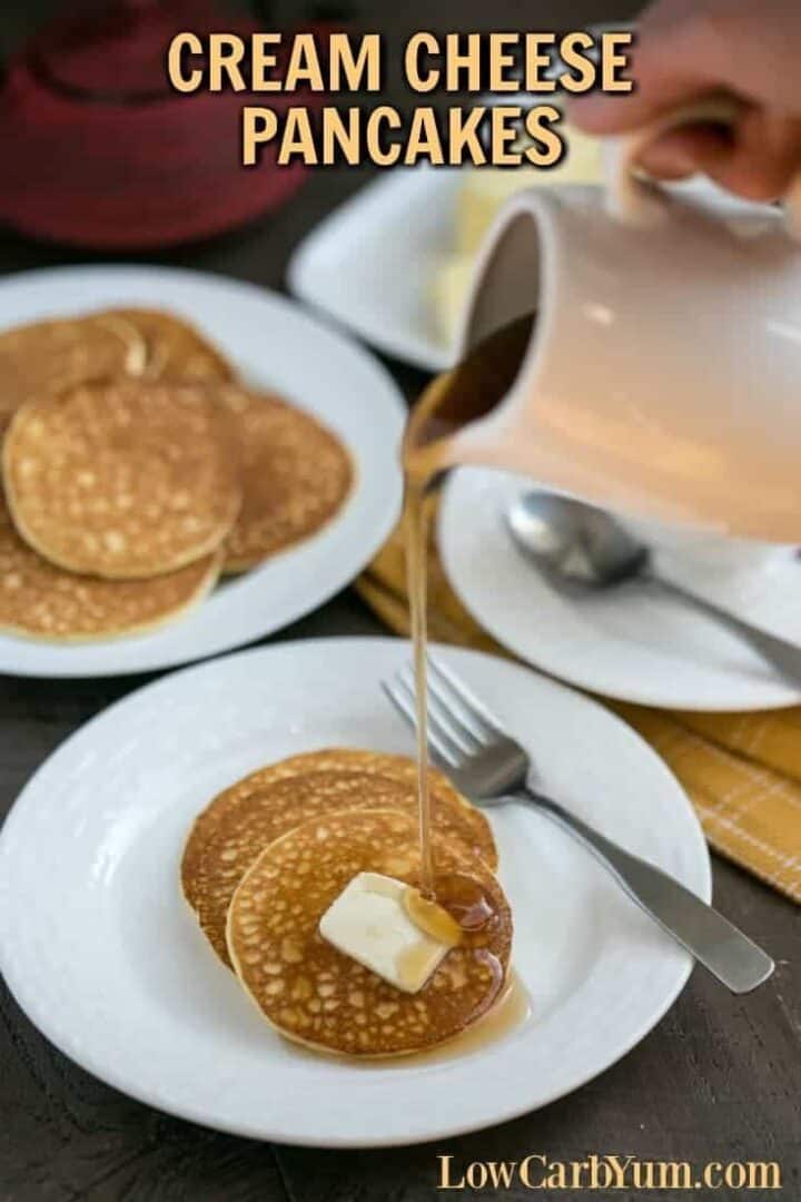 Fluffy Keto Cream Cheese Pancakes Low Carb Yum