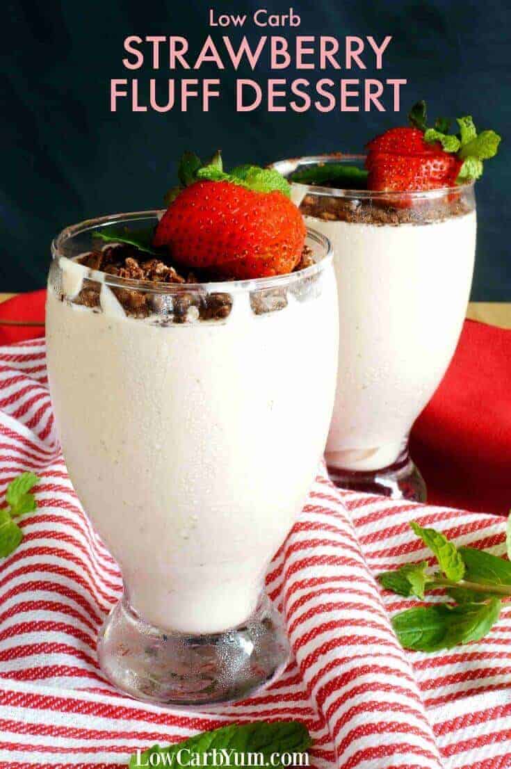 Easy Keto Strawberry Fluff Dessert Recipe Low Carb Yum