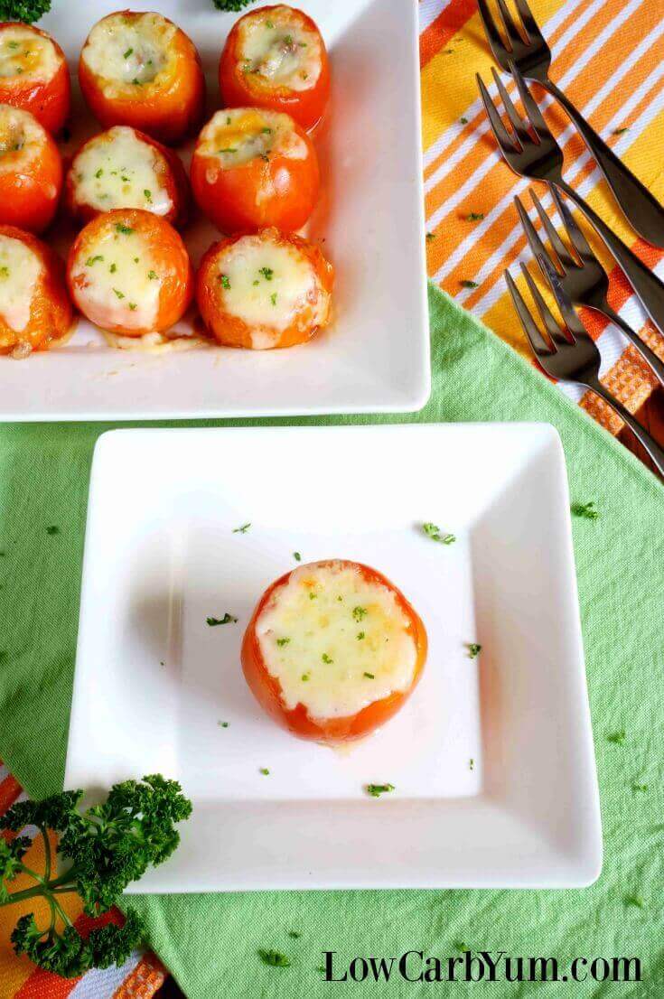 Stuffed tomatoes on a plate