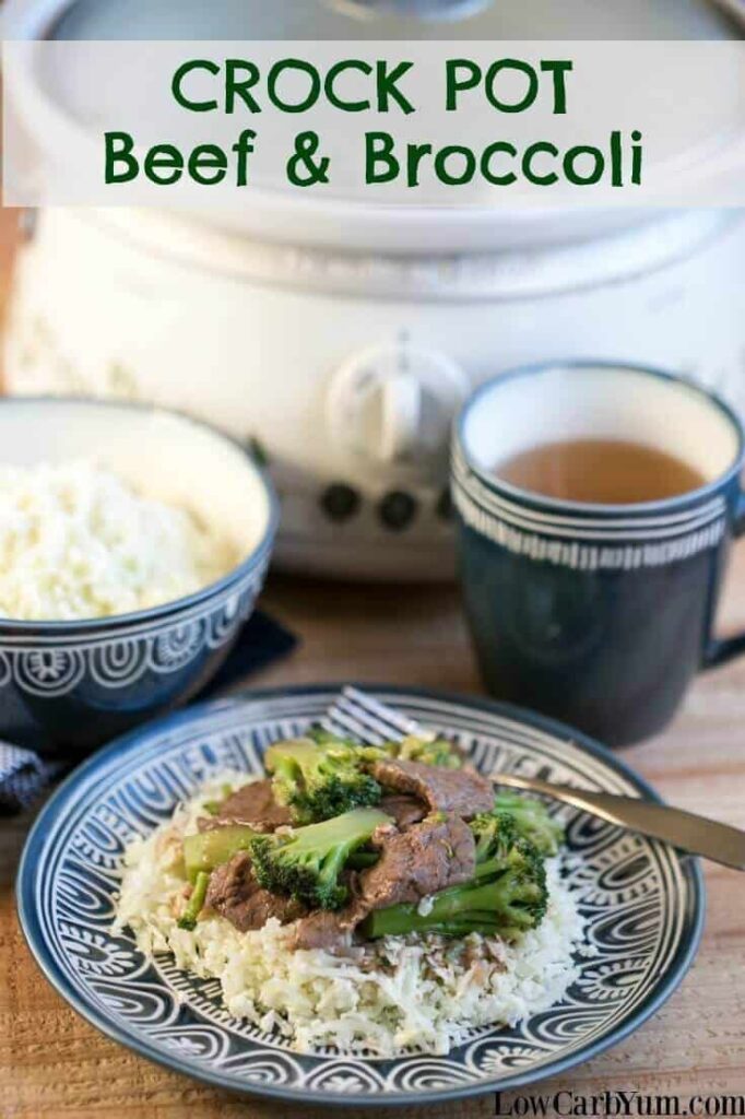 Slow cooker crock pot beef and broccoli