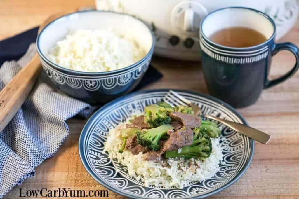 Slow Cooker Crock Pot Beef and Broccoli Low Carb Yum