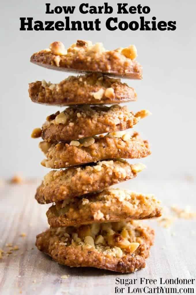 Hazelnut cookies stack