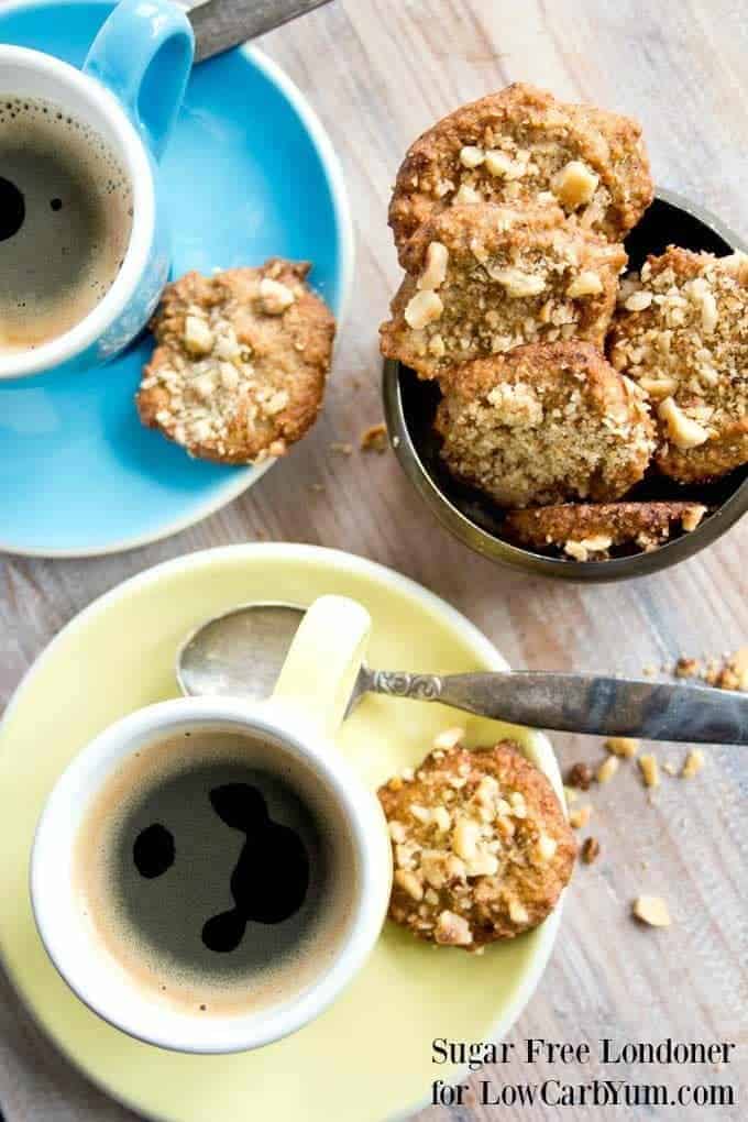 Hazelnut keto cookies tall