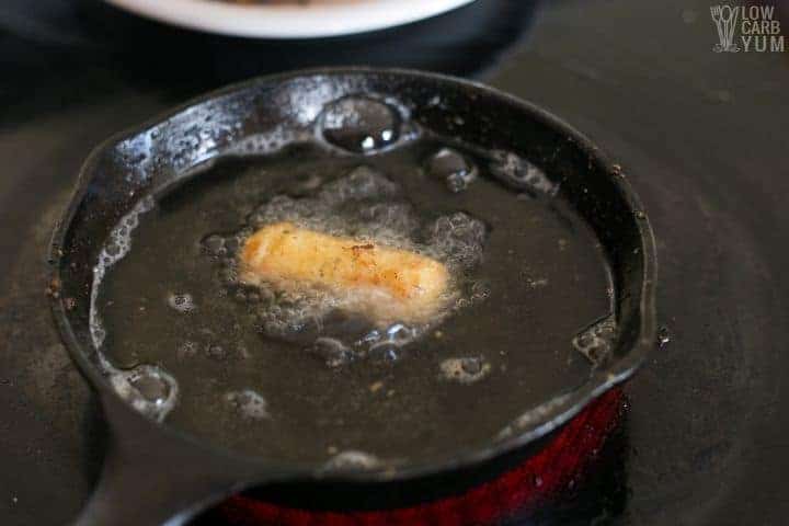 frying cheese stick