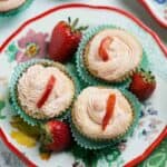 Cupcakes with Strawberry Cream Cheese Frosting