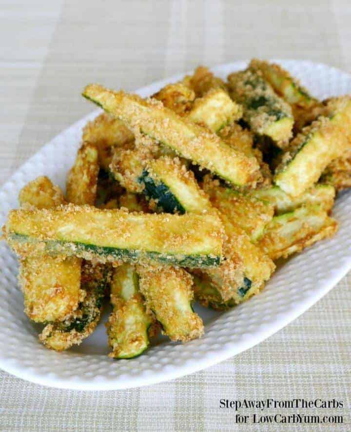 Low carb zucchini fries featured recipe image