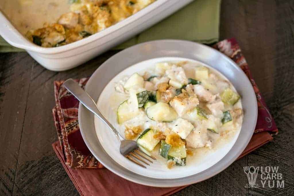 Chicken and zucchini casserole featured