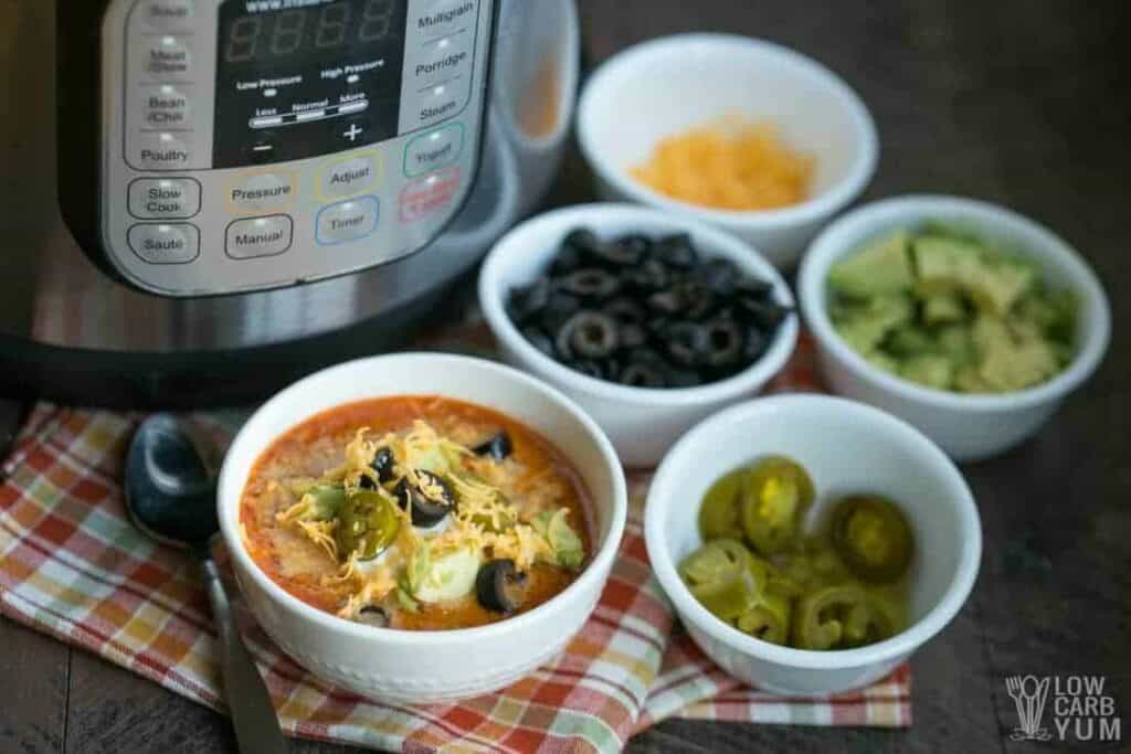 Low carb taco soup in the Instant Pot