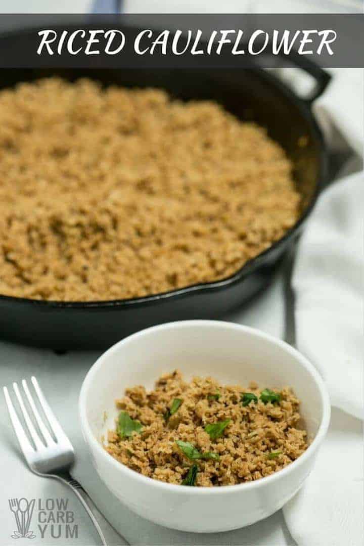 Dehydrated cauliflower rice and broccoli rice