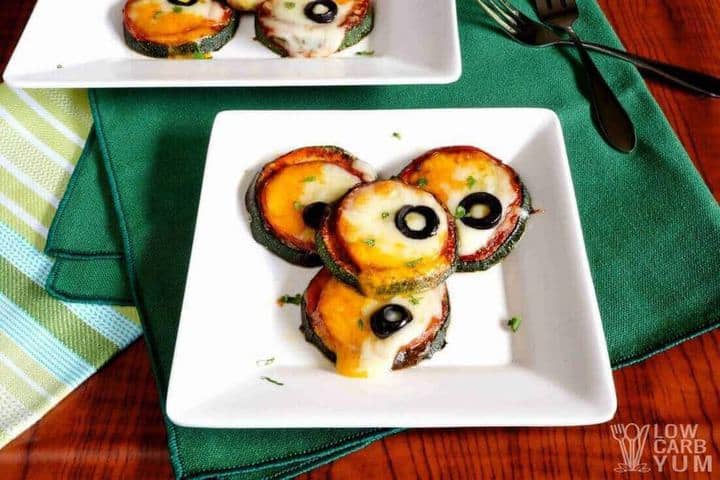 Zucchini Pizza Bites With Double Cheese Low Carb Yum