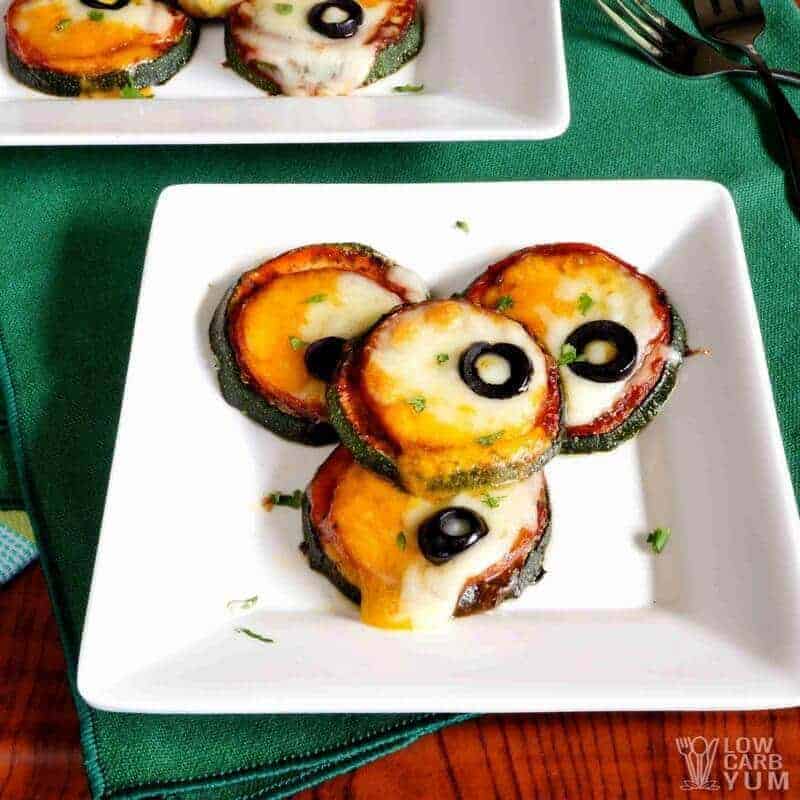 Zucchini Pizza Bites with Double Cheese