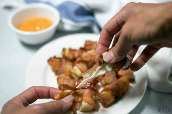 Bacon wrapped cheese sticks recipe