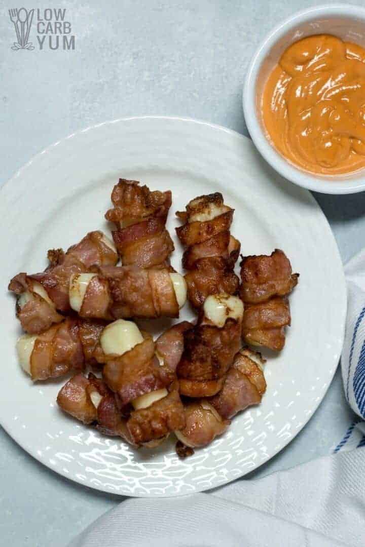 Bacon wrapped cheese sticks recipe