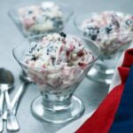 Creamy mixed berry cheesecake salad
