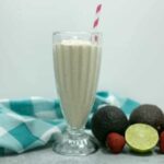 Dairy-free sugar-free strawberry avocado smoothie