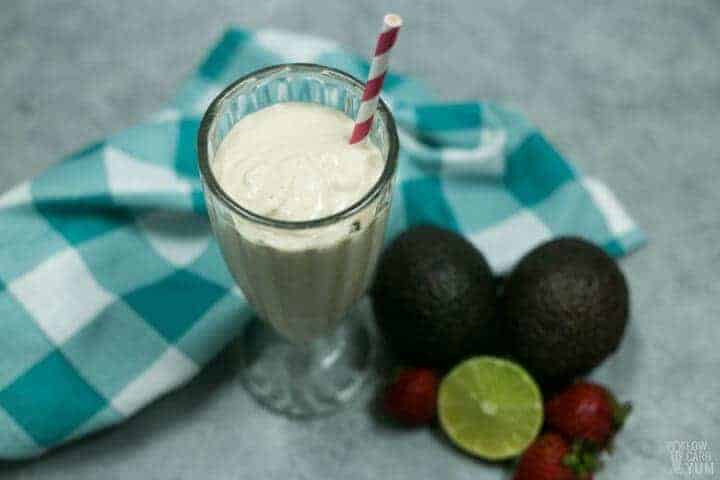 Dairy-free strawberry avocado smoothie