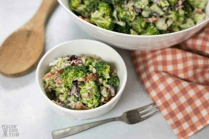 Keto low carb sweet broccoli salad supreme
