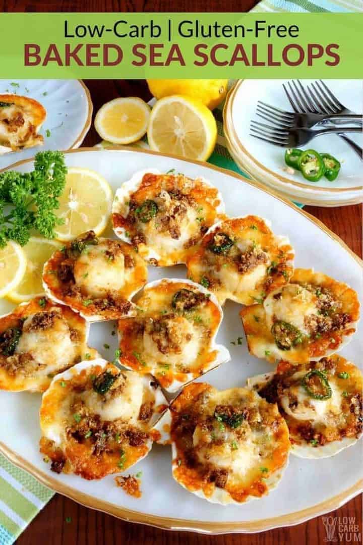 Low carb baked sea scallops recipe