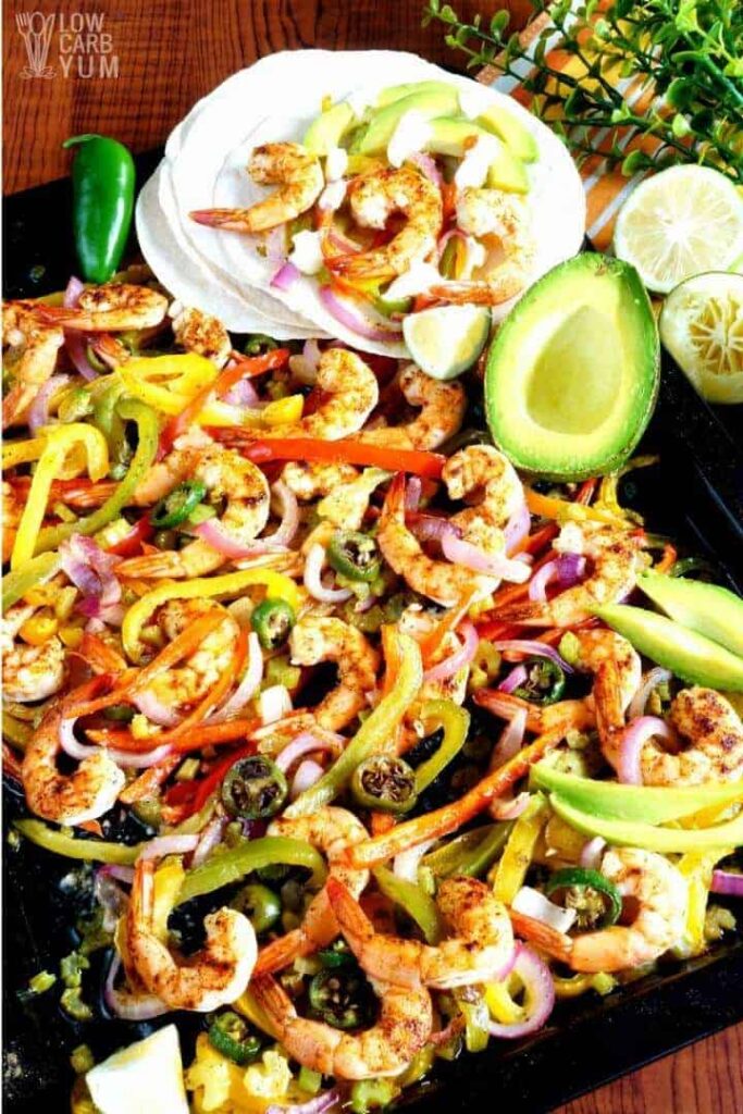 Sheet pan keto low carb fajitas