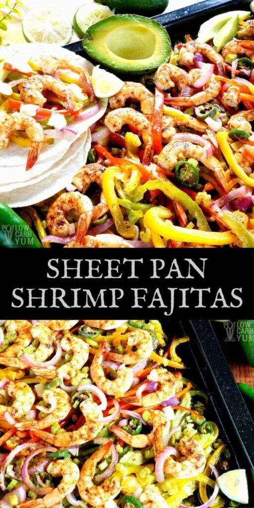 Sheet Pan Low Carb Fajitas with Shrimp