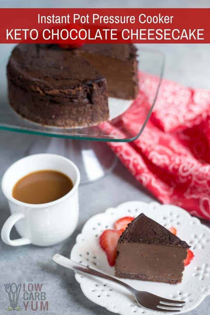 Keto Chocolate Cheesecake Baked in Pressure Cooker Low Carb Yum