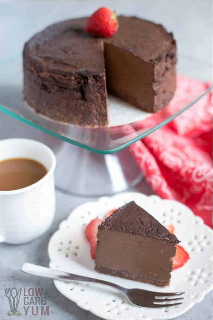 Keto Chocolate Cheesecake Baked in Pressure Cooker Low Carb Yum