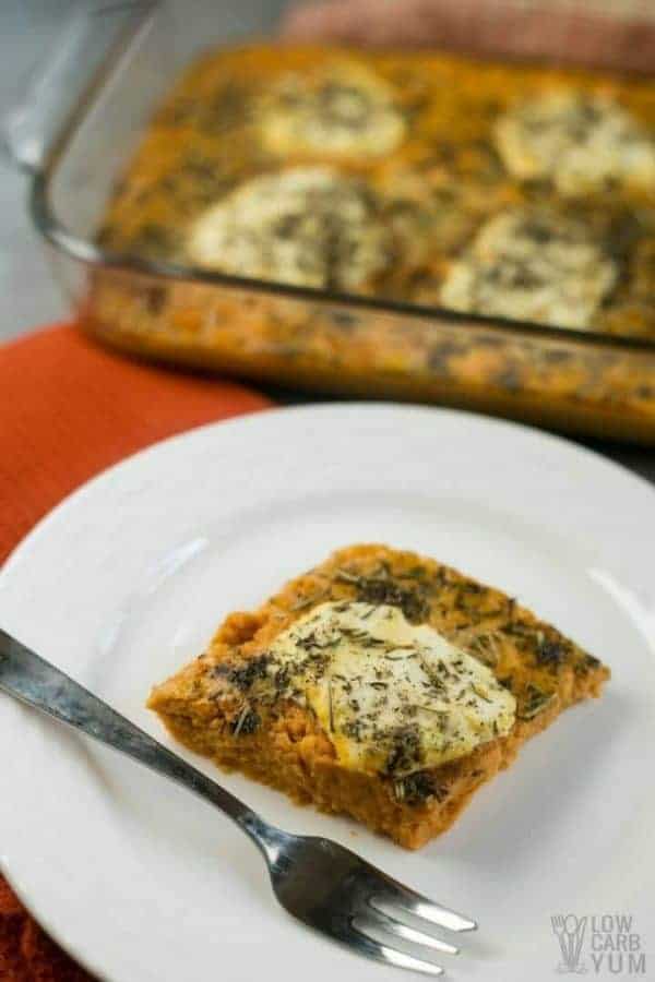 Savory Pumpkin Casserole Recipe with Herbs Low Carb Yum